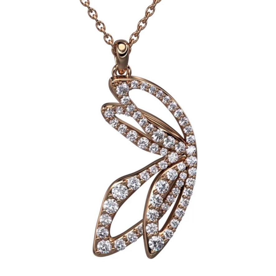 Air Mariposa Diamond .26ctw Pendant in 18K