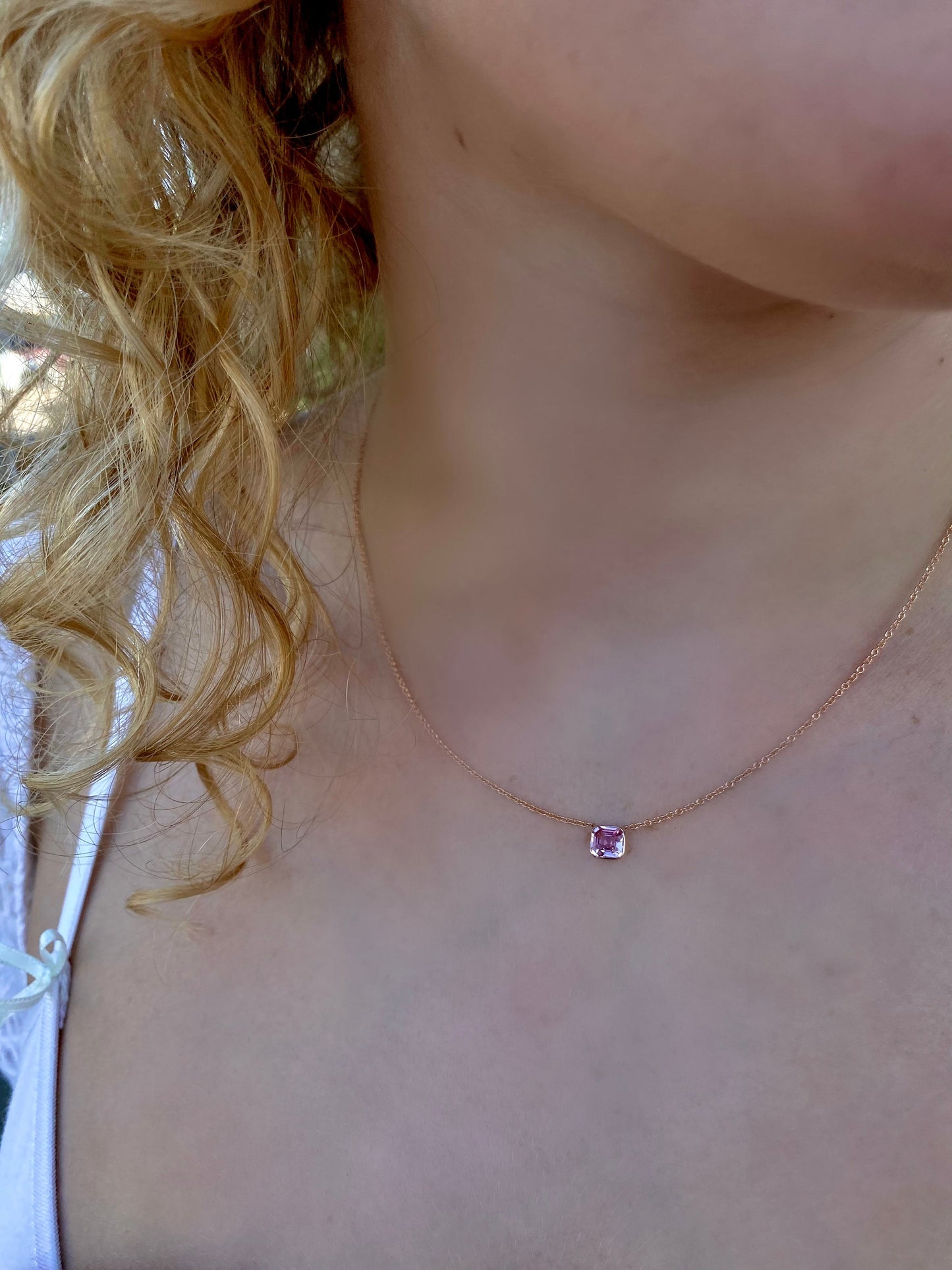 Padparadscha Sapphire Necklace