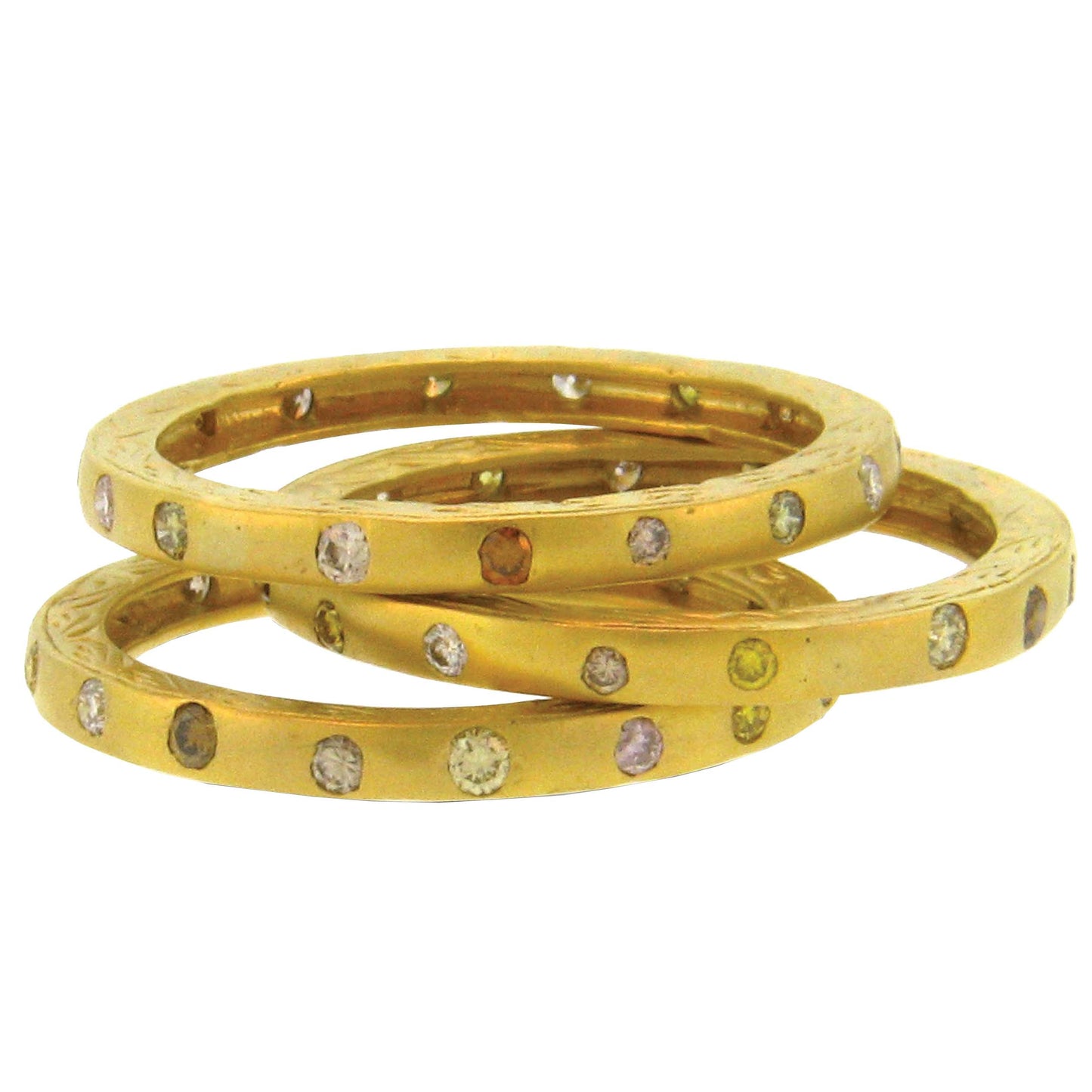 Sethi Couture Simple Elegance Brush Gold Ring