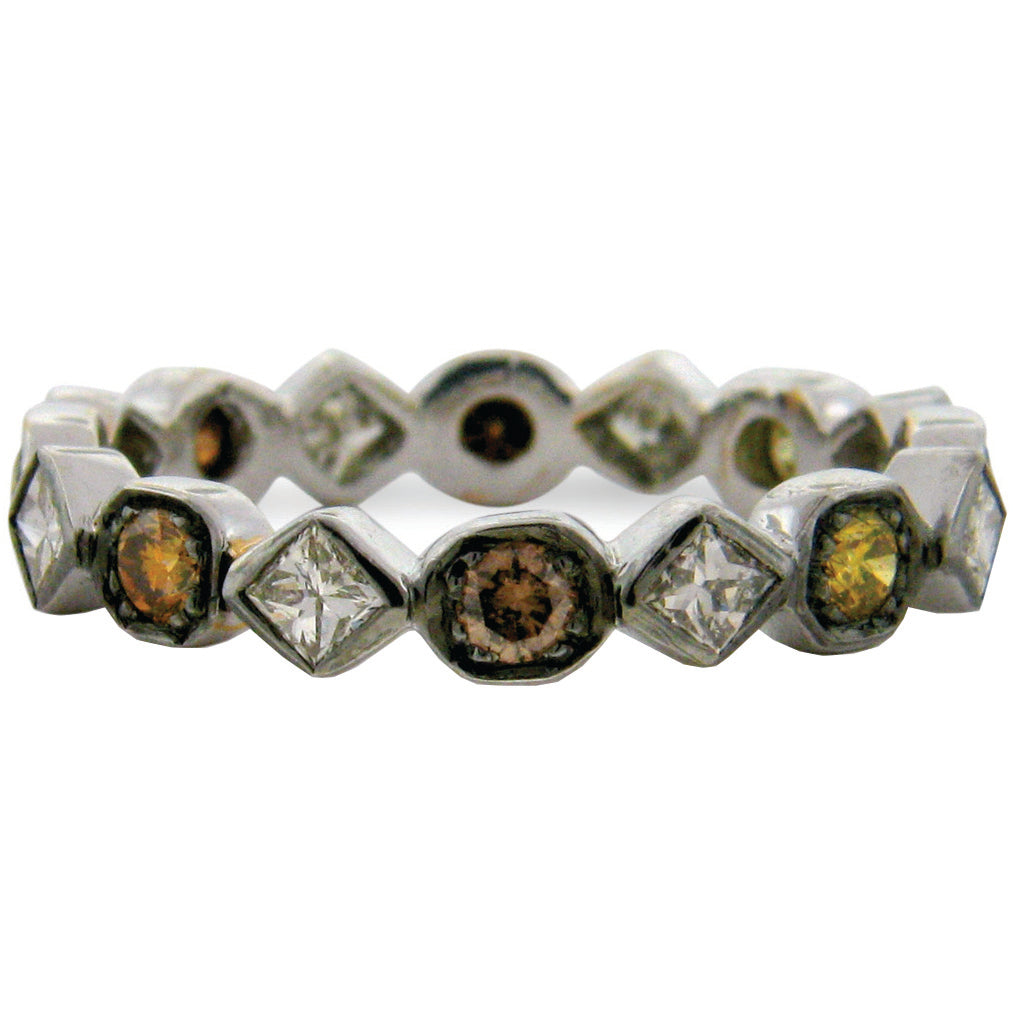 Sethi Couture Art Deco Multi Color Diamond Ring