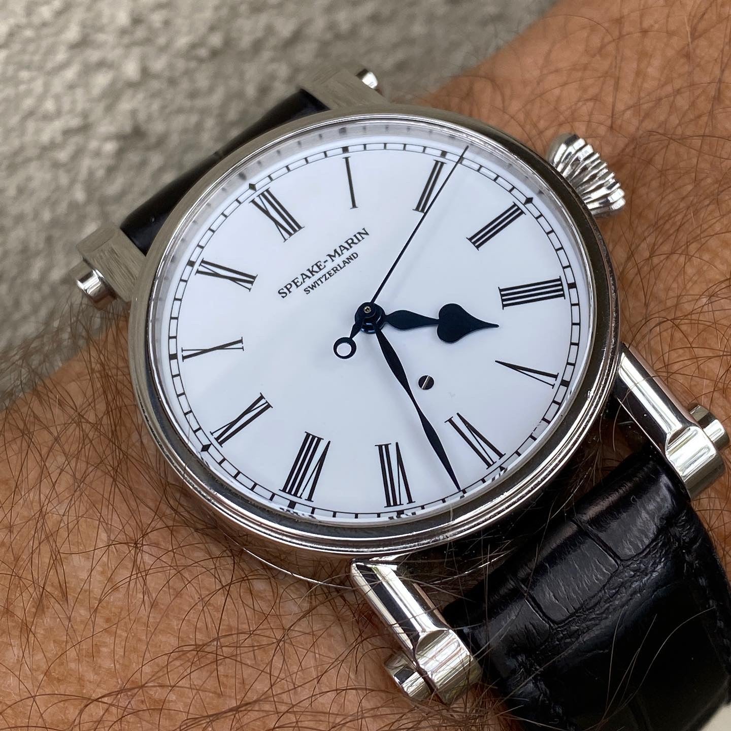 Speake-Marin 38mm SS Piccadilly White Enamel Serial #11 (Estate)