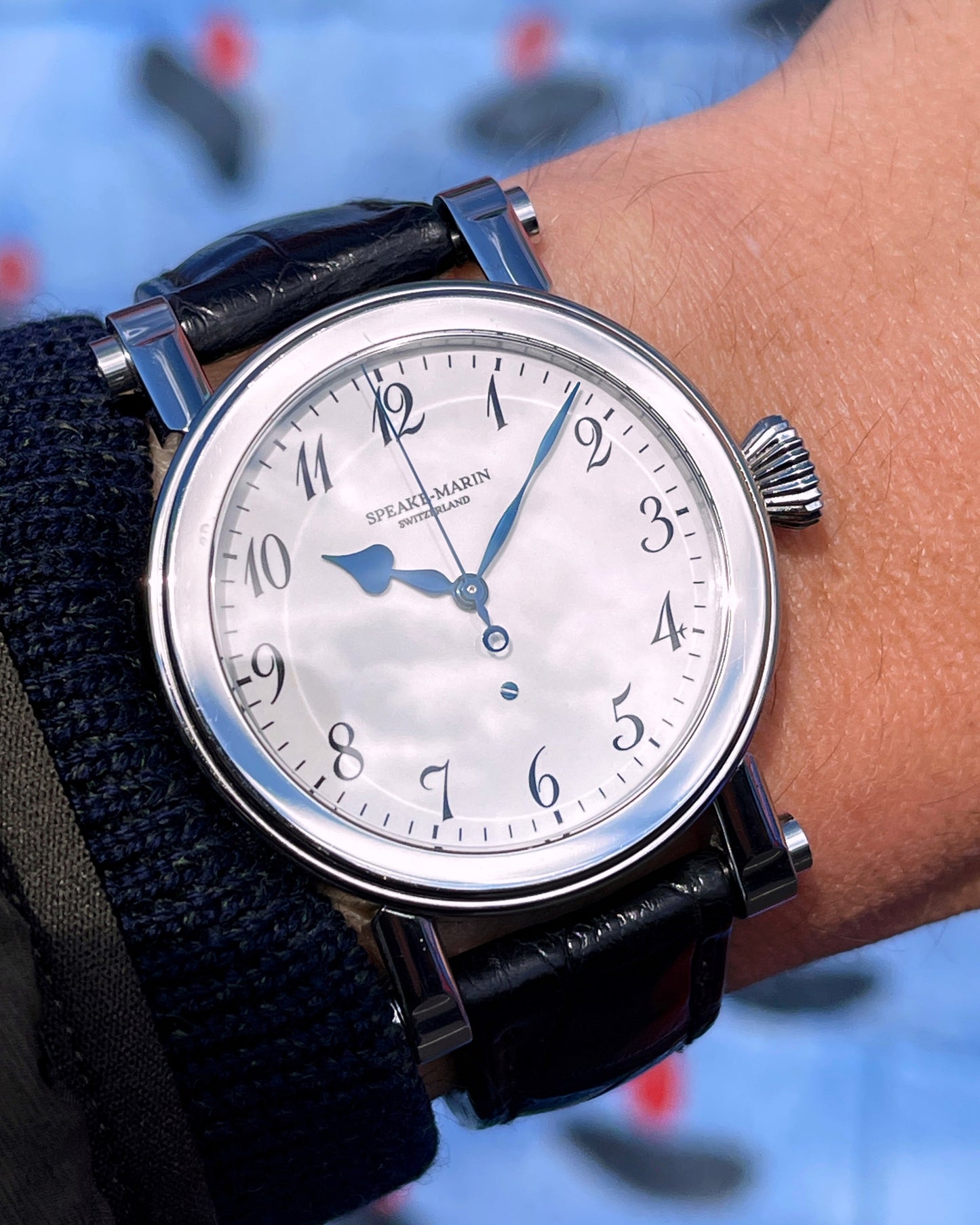 Speake-Marin 42mm Piccadilly cream arabic Enamel dial, Serial #8 (Estate)