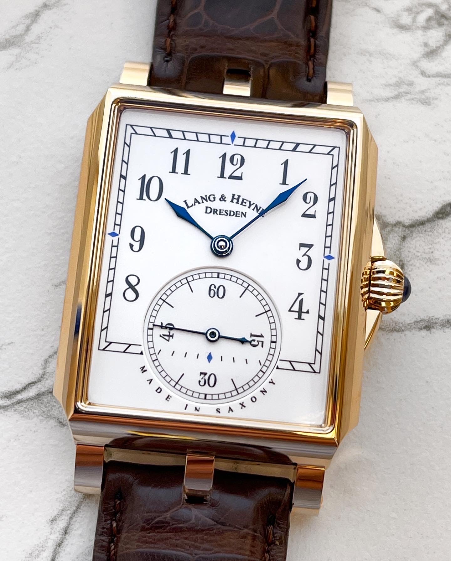 Lang & Heyne Georg 18K w/ optional Blue Sapphire Cabachon in Crown