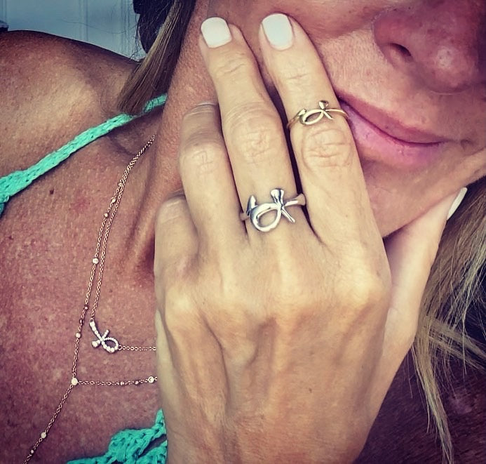 Happy Ankh Big Spirit Ring