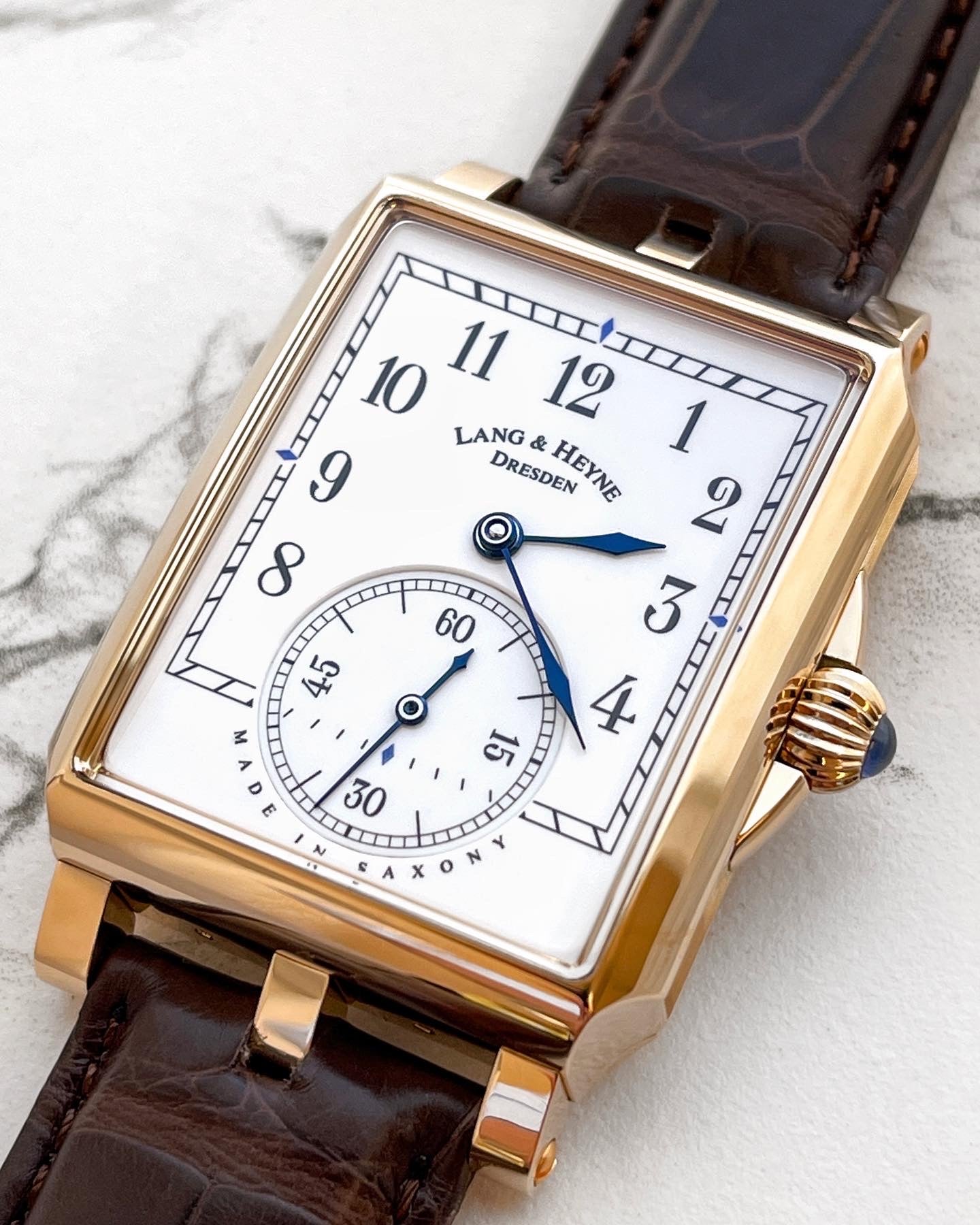 Lang & Heyne Georg 18K w/ optional Blue Sapphire Cabachon in Crown
