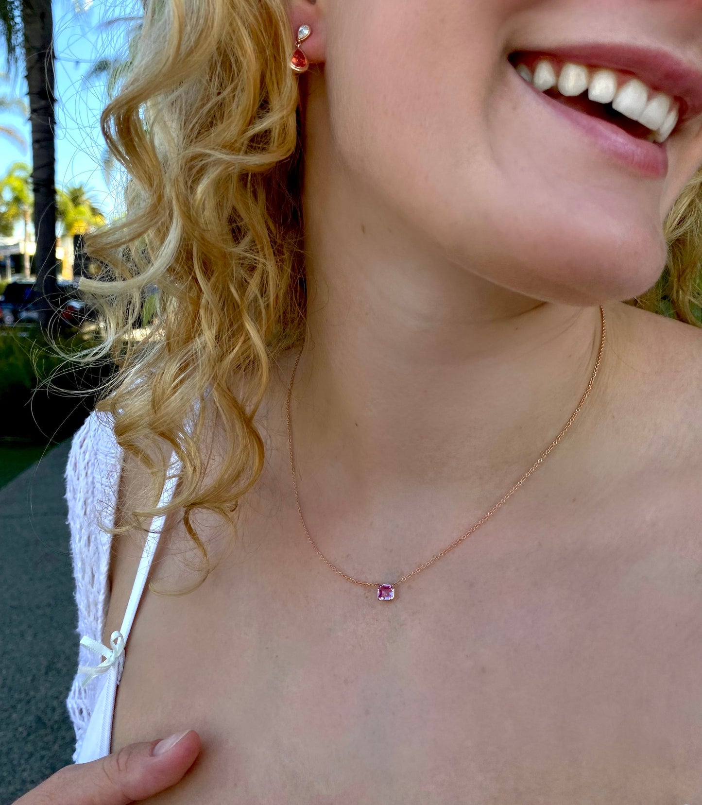 Padparadscha Sapphire Necklace