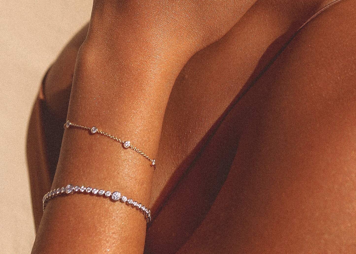 Celestial Collection Orbital Bezel Station Diamond Line Bracelet 3.11ctw in 18K