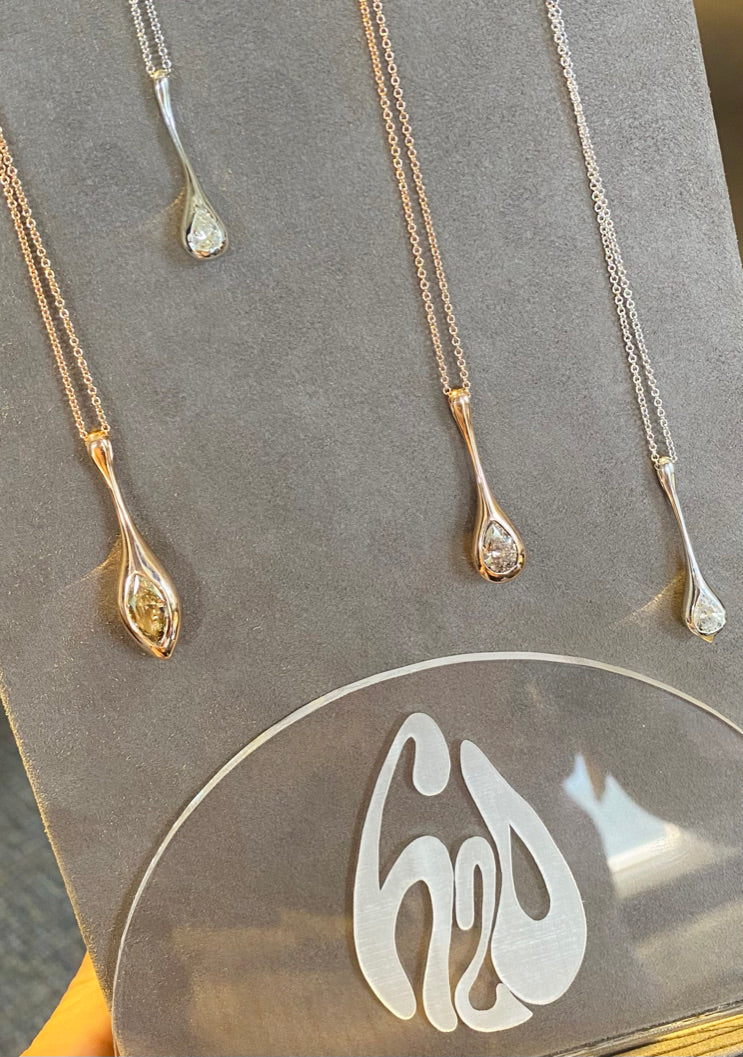 H20 Diamond .58 ct. Pear Shape Pendant