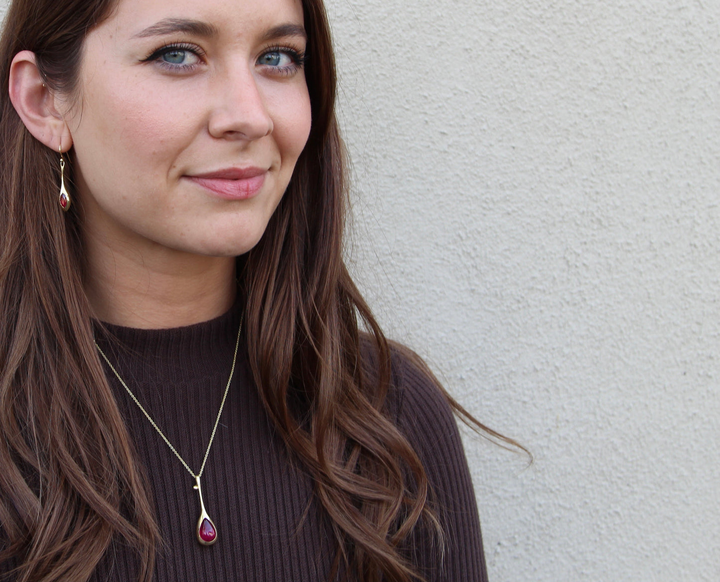 H20 Ruby 1.90 ctw. Marquise Drop Earrings