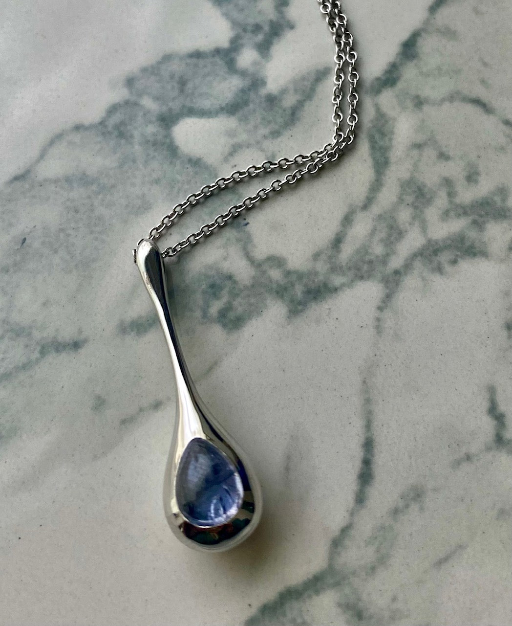 H20 Blue Spinel 1.49 ct. Pear Shape Cabochon