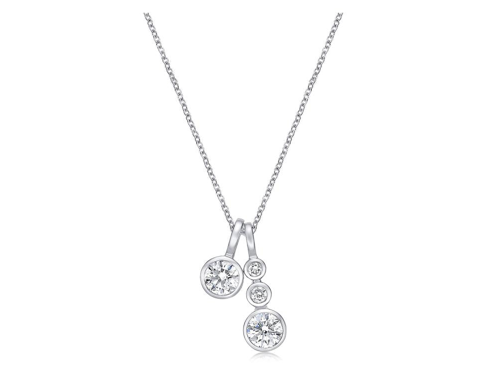 Passion Collection Multi-Stone Diamond Bezel Set Necklace