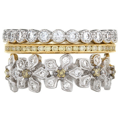 Sethi Couture Starburst Diamond Stack Ring Set