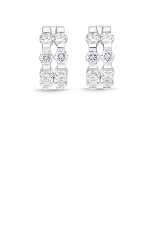 Double Row Diamond Huggies 1.15 ctw.