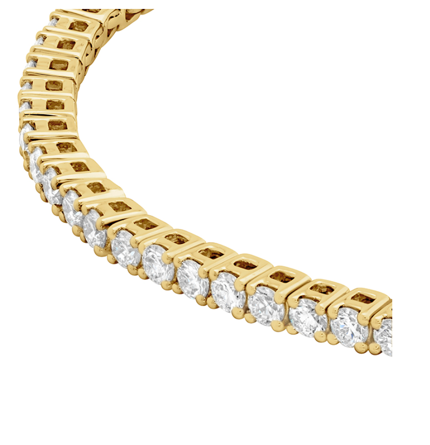 Eternity Classic 4 Prong Line Bracelet 1.98 CTW 18k Yellow Gold