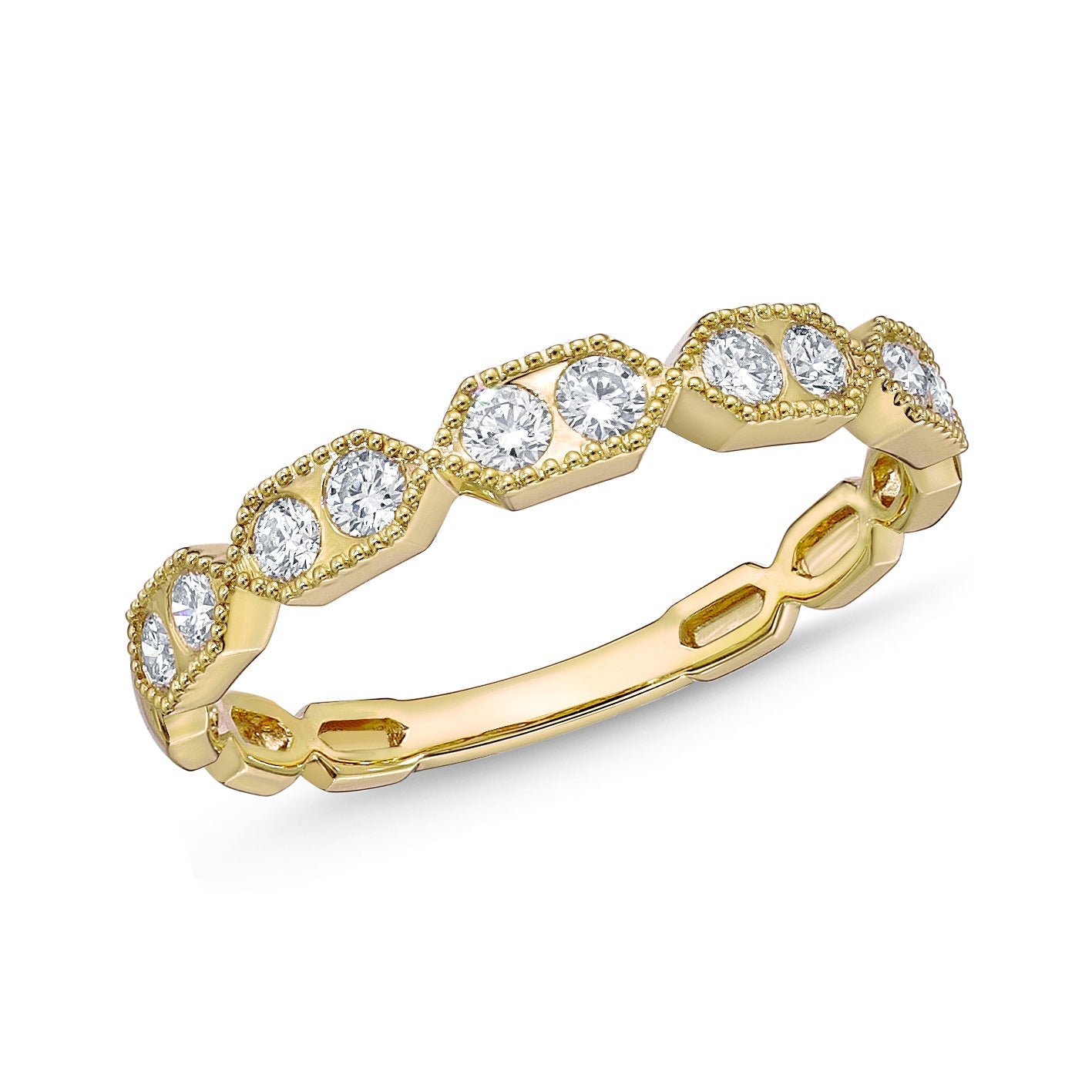 Passion Collection Stack'em Diamond Yellow Gold Large Band