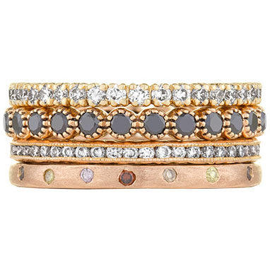 Sethi Couture Blush Diamond Stack Ring Set
