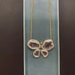 Bespoke Night Moth Sliced 3.34ctw Diamond Pendant set in 18k Yellow Gold & Platinum Surrounded by 0.67ctw Diamond Halo