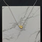 H20 Sunshine Droplet Pendant with Yellow Diamond 1.29ct Set in 18k Yellow Gold on 18" 18k White Gold Chain