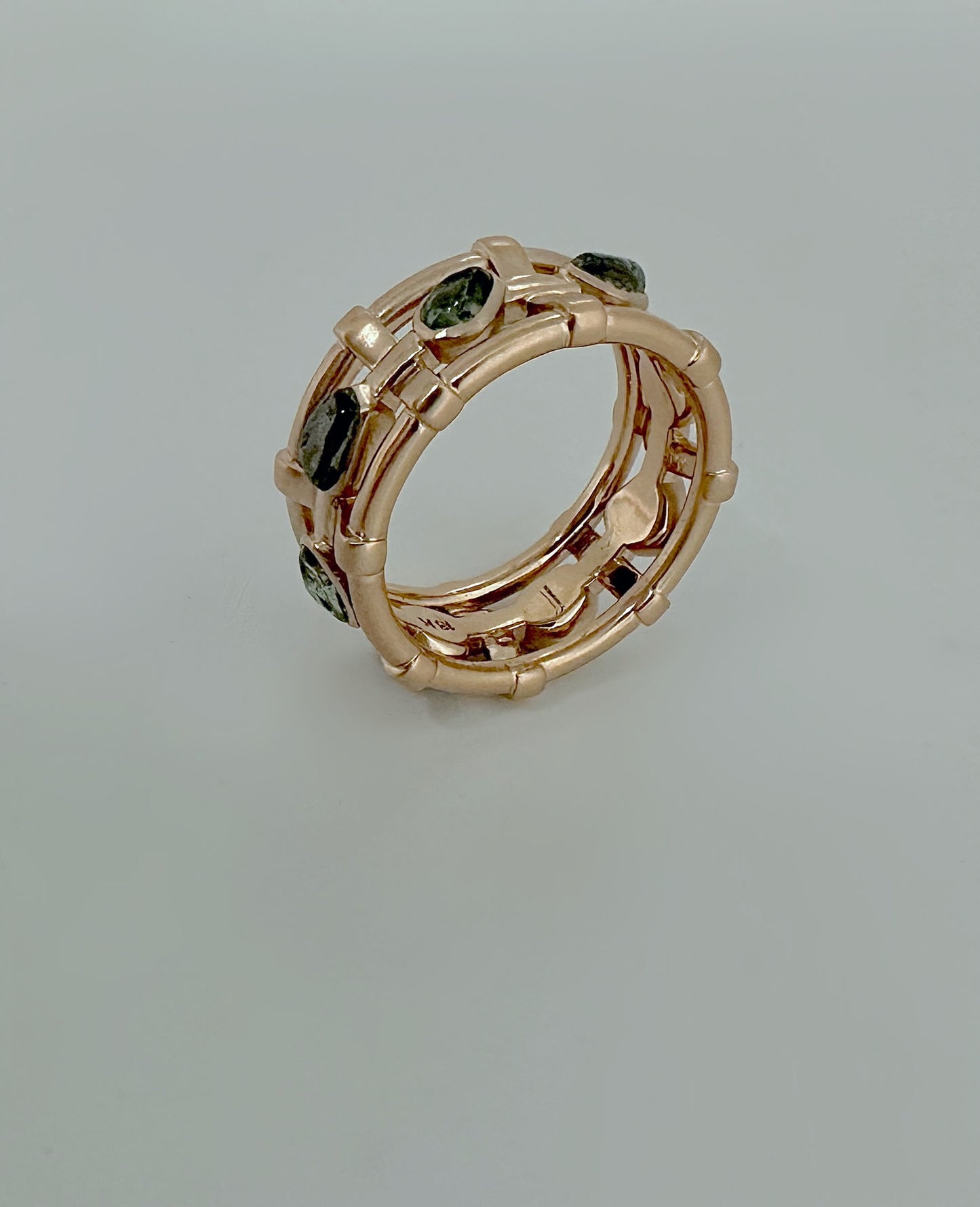 "Harmony" Montana 7.88 Sapphire Meteor Ring in 18k Rose Gold