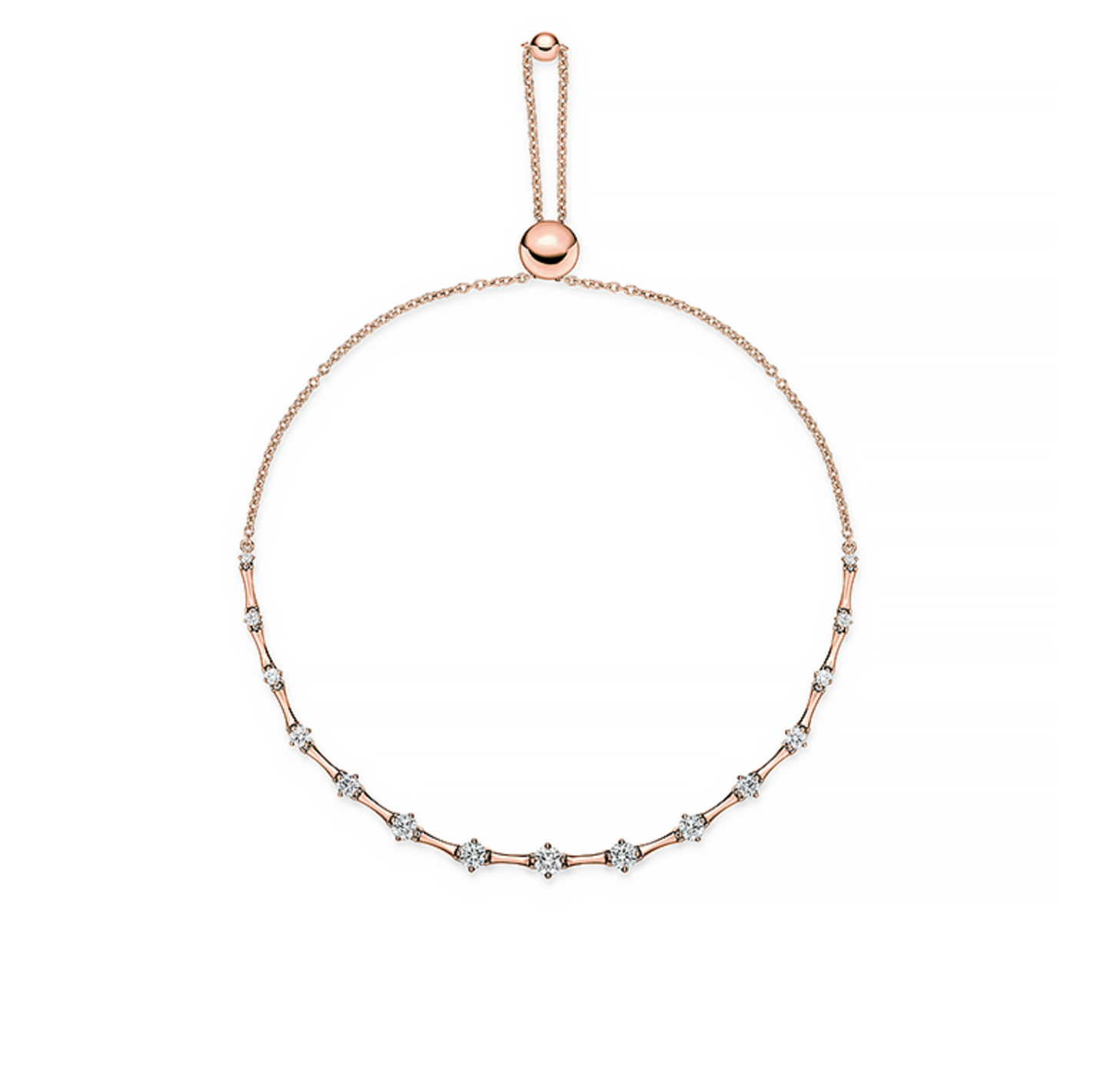 Cadence .60ctw Diamond Bolo Bracelet in 18k Rose Gold