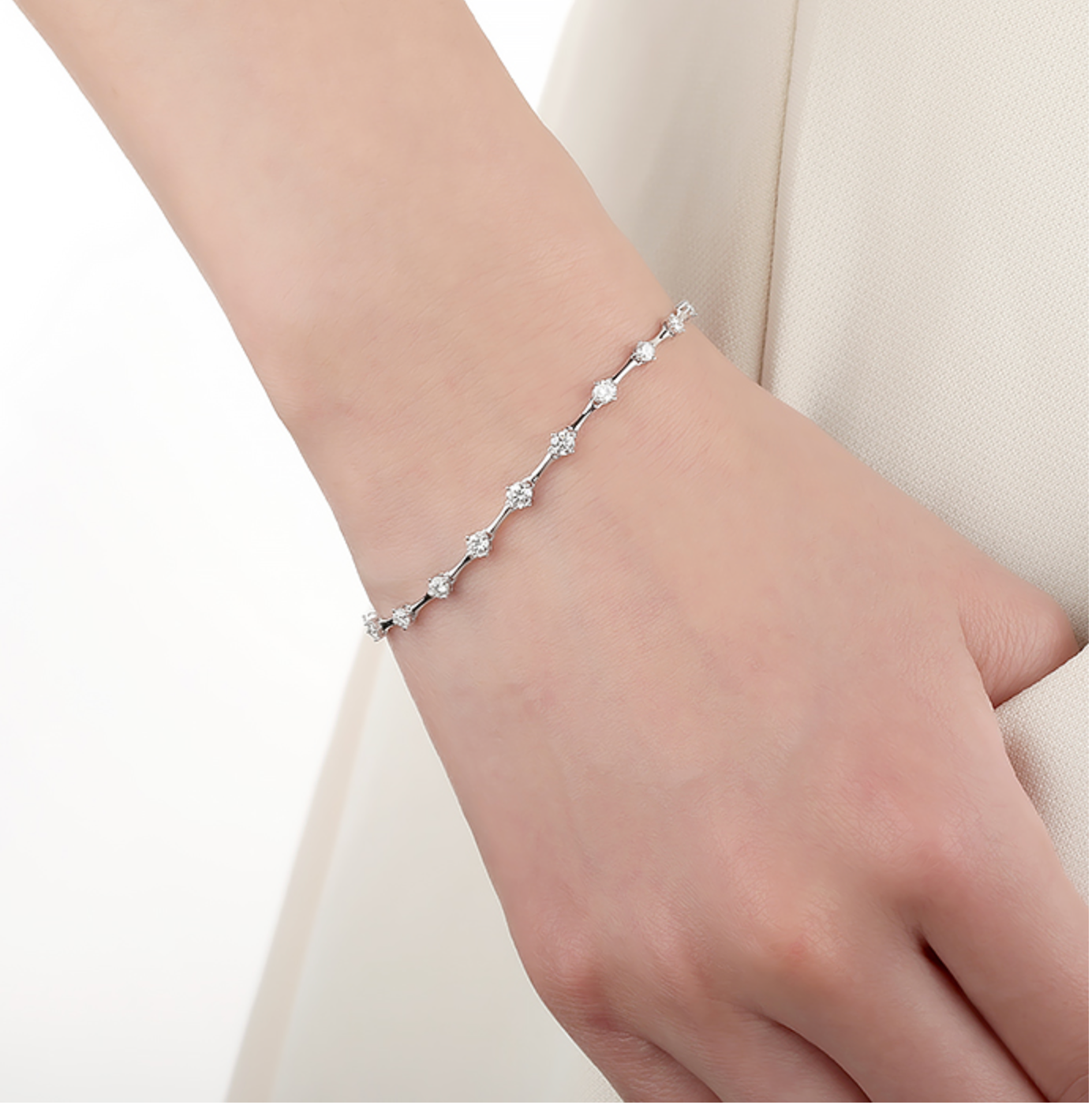 Cadence .60ctw Diamond Bolo Bracelet in 18k Rose Gold