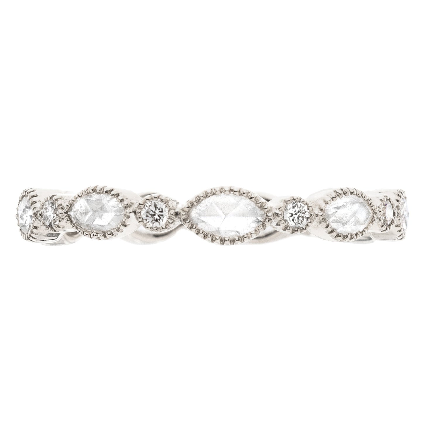 Sethi Couture Art Deco Marquise Rose Cut Diamond Ring