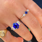 Passion Collection Unheated 4.05ct Blue Sapphire & Half Moon Diamond platinum & 18K gold Ring