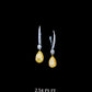 Passion Collection 18K YG & WG Fancy Yellow Pear Shaped Diamond Earrings