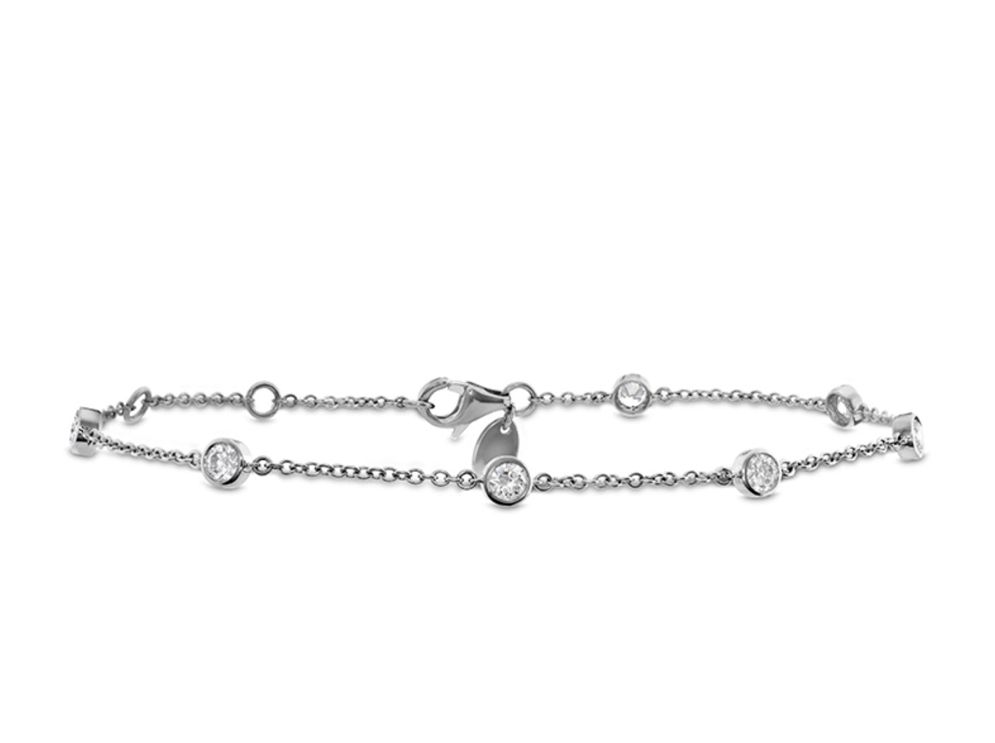 Celestial Collection 18k Orbital 7 stone diamond bracelet D 0.55ctw
