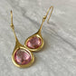 H20 5.16ctw Pink Tourmaline Earrings in 18KY