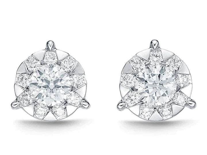 Celestial Collection .33ctw Diamond Super Nova Stud Earrings in 18kw