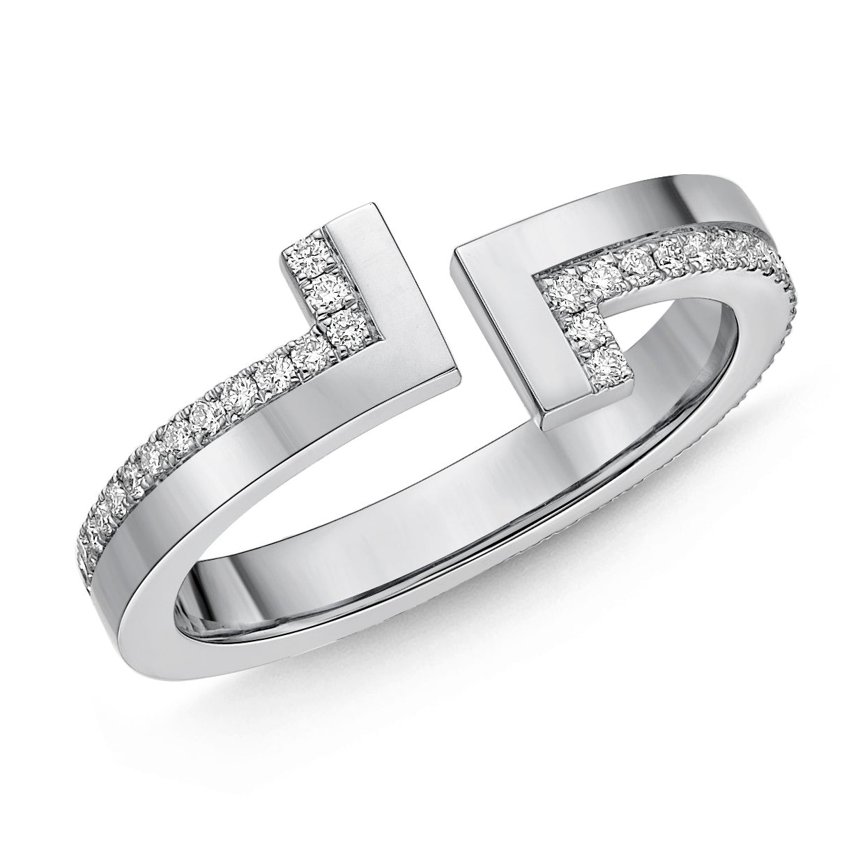 Passion Collection Diamond White Gold L Ring