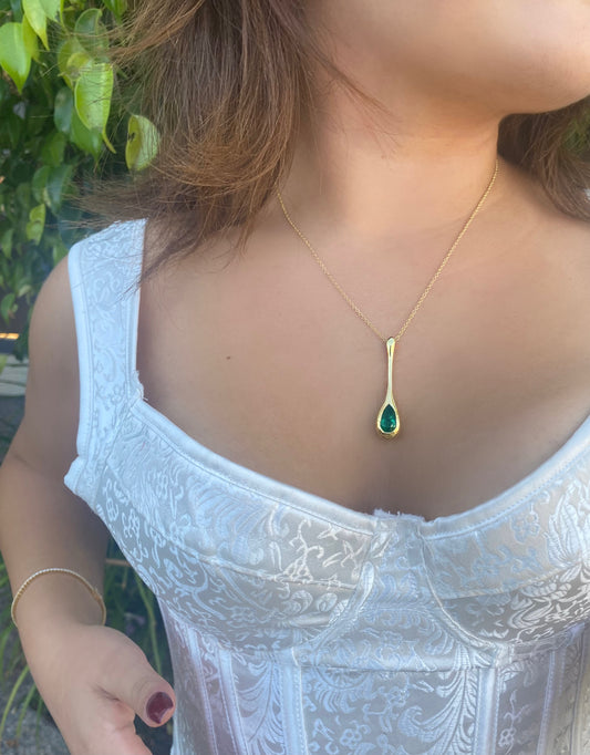 H20 Emerald 2.11 ct. Pear Shape Pendant