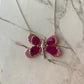 Pink Sapphire and Ruby Bespoke Butterfly in 18k Rose Gold