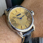 RPaige Wrocket Waltham Royal C.1923 guilloche 18K gold dial watch