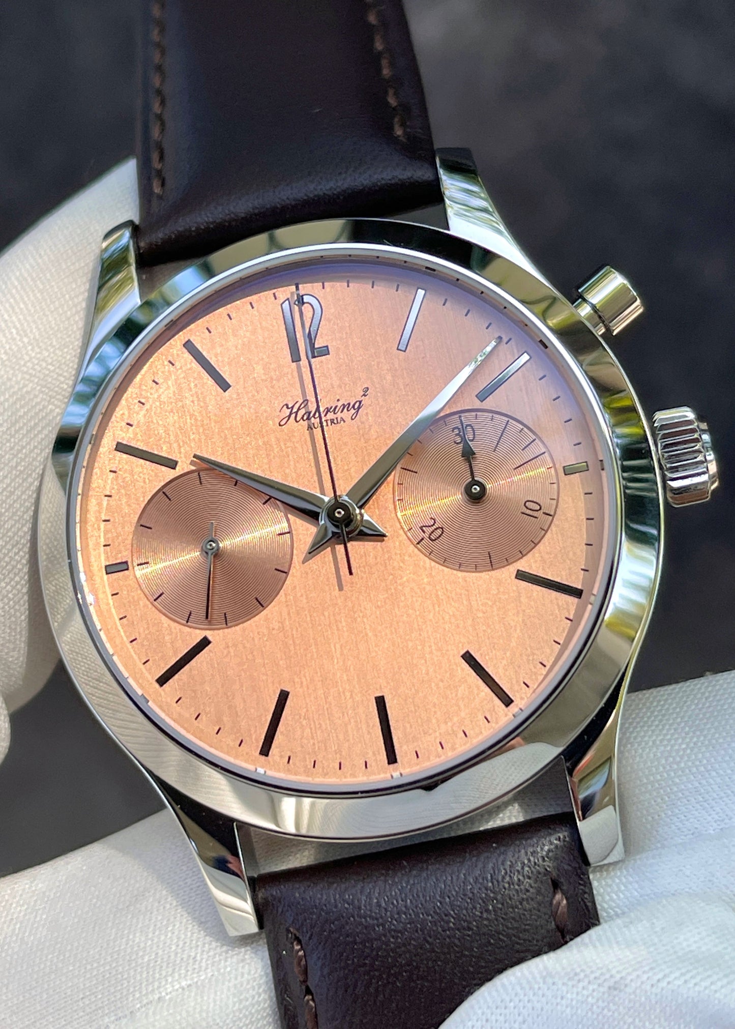 Habring² SS Chrono-Felix Monopusher Salmon/Copper Dial