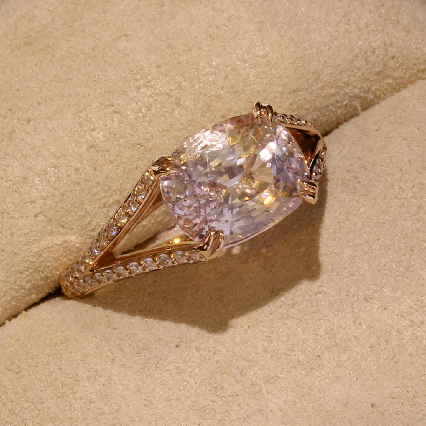 Passion Collection Padparadscha Sapphire and diamond ring