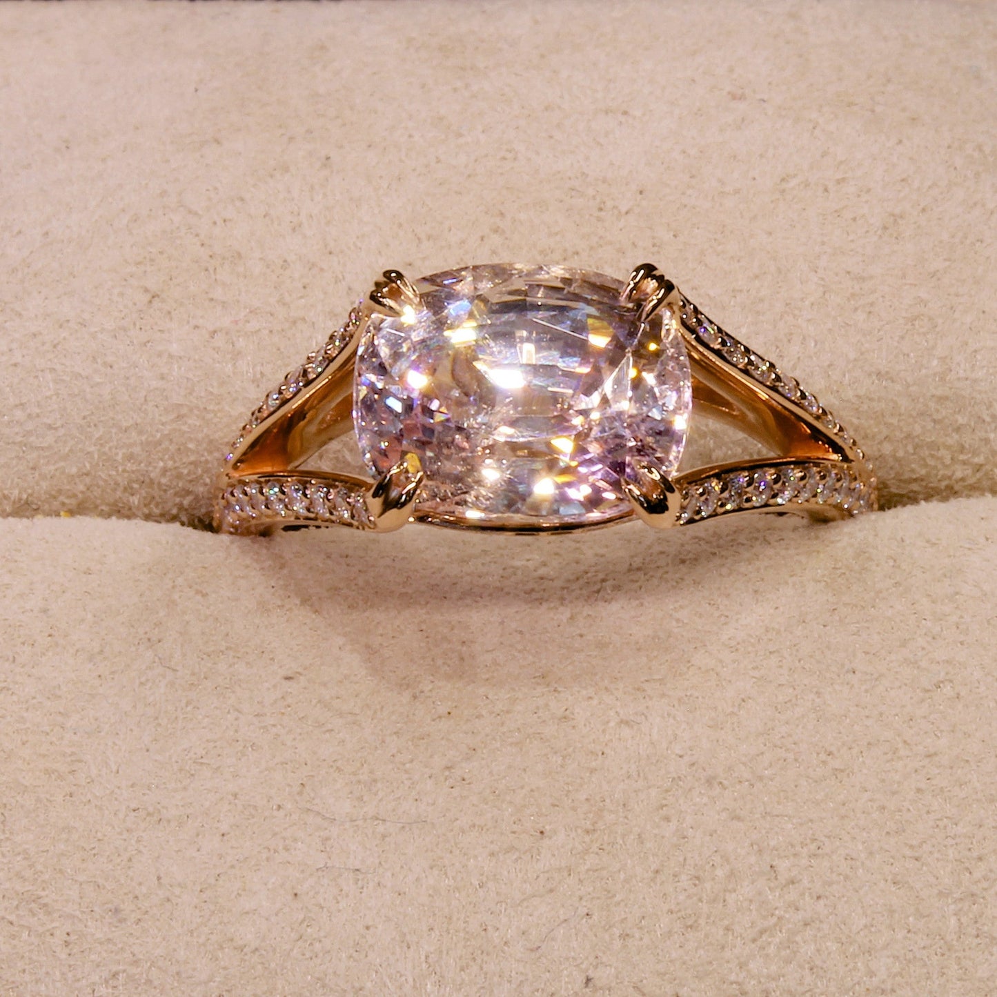 Passion Collection Padparadscha Sapphire and diamond ring