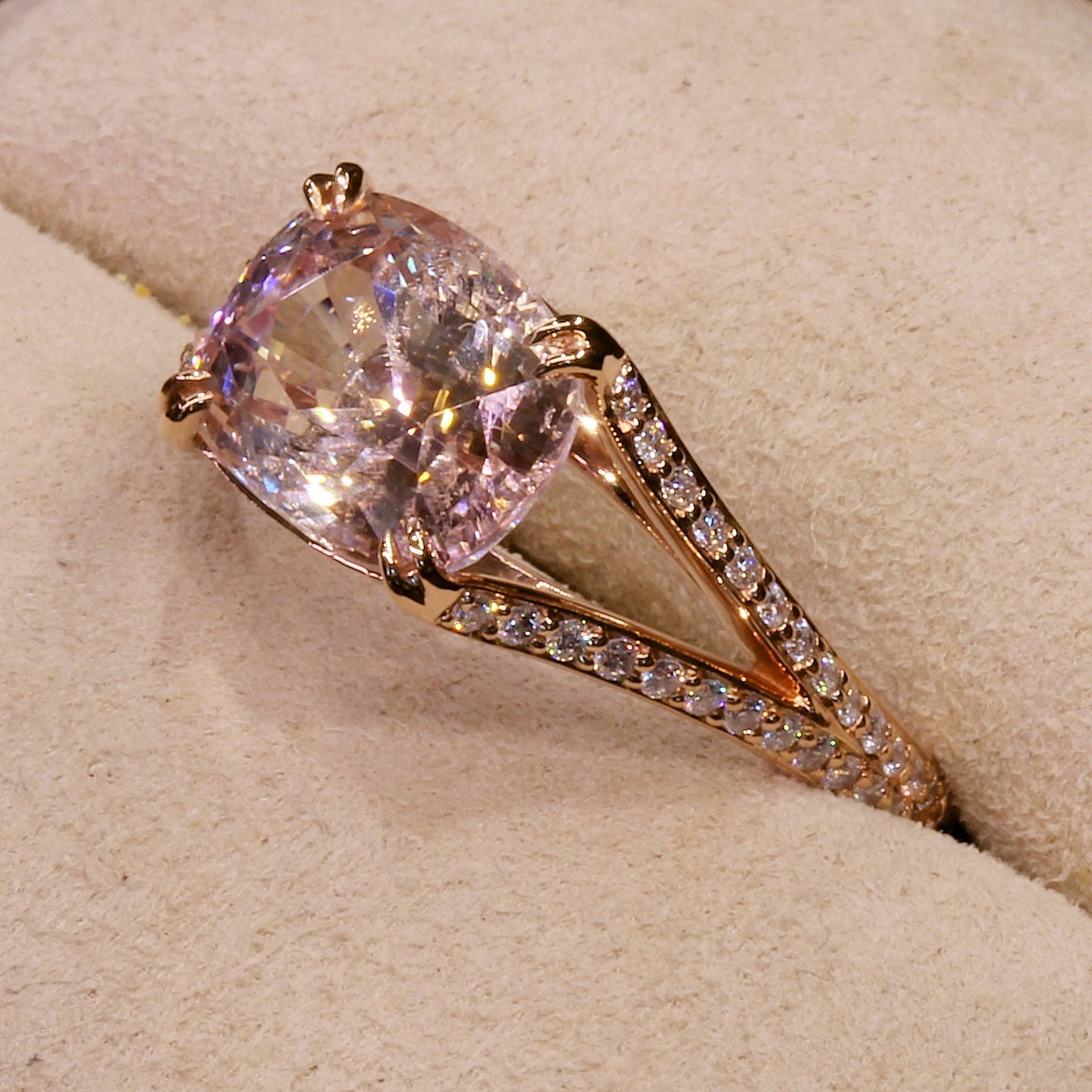 Passion Collection Padparadscha Sapphire and diamond ring