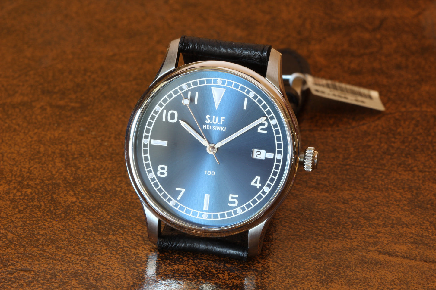 SUF Helsinki "180" S  Blue dial Ltd Edition Field watch on strap