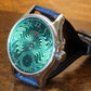 Estate SS 40.5mm Laine Gelidus Guilloche Green dial RG manual wind on strap B&P