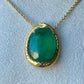 Earth Collection "Ouroboros" 4.20ct Oval Emerald Pendant in 18ky