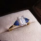 Passion Collection diamond and sapphire 3 stone ring