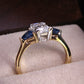 Passion Collection diamond and sapphire 3 stone ring