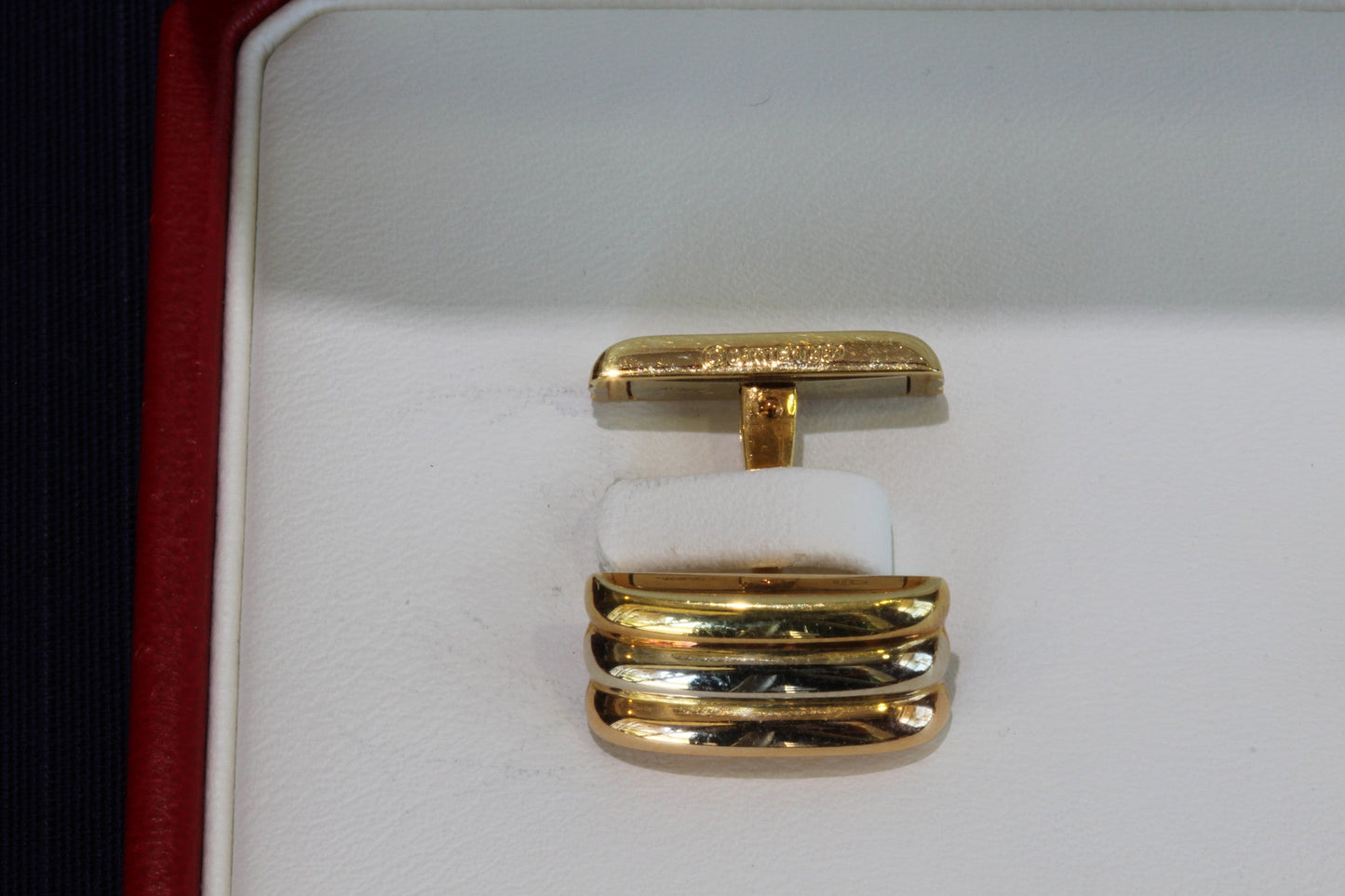 Estate Cartier Trinity 18K tri gold cufflinks