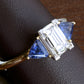 Passion Collection diamond and sapphire 3 stone ring