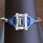 Passion Collection diamond and sapphire 3 stone ring