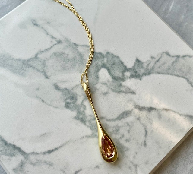 H20 Imperial Topaz .93 ct. Pear Shape Pendant