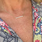 Eternity Collection Horizon .51ctw Diamond Bar Necklace 18" in 18k