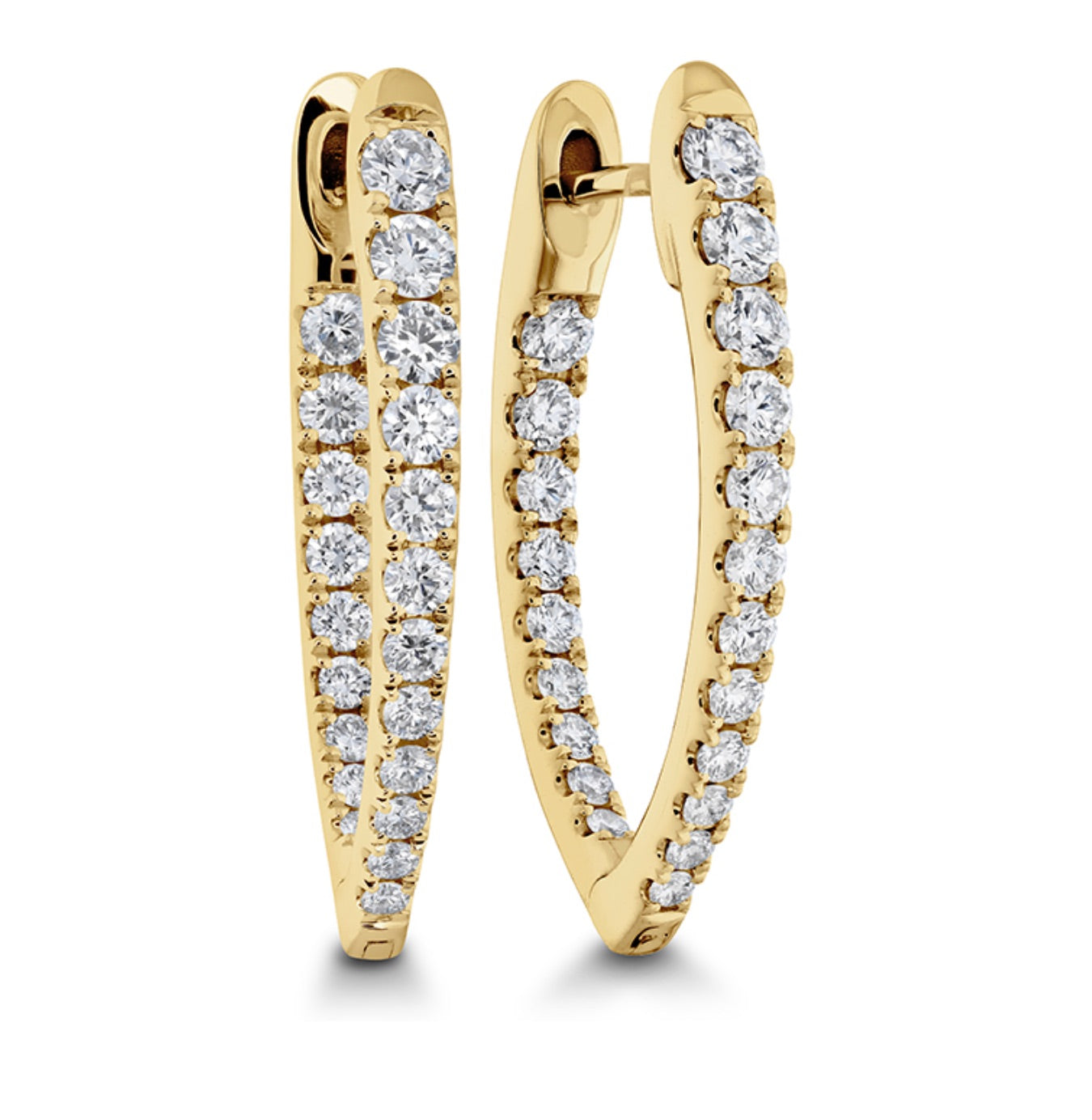 Celestial Collection .749ctw Comet Diamond GH/SI Hoops in 18kw